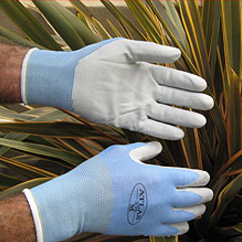 Blue hypoallergenic Atlas gardening gloves